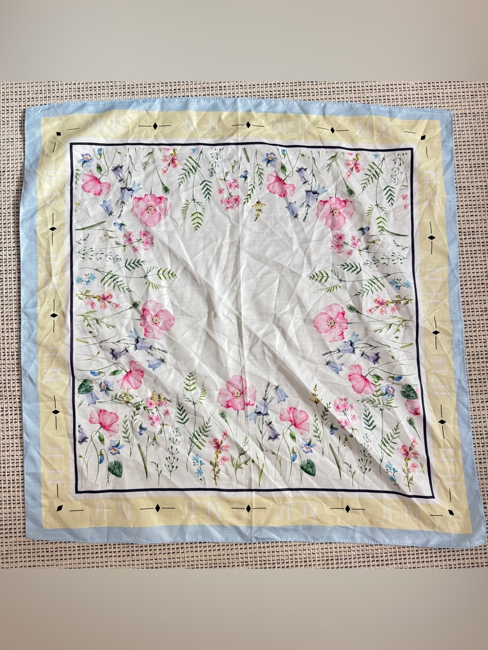 JFN Floral Pastel Square Scarf